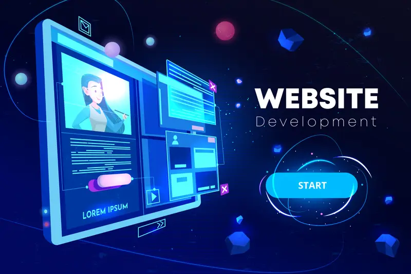 Professional website developer working on custom code for a Saginaw small business website