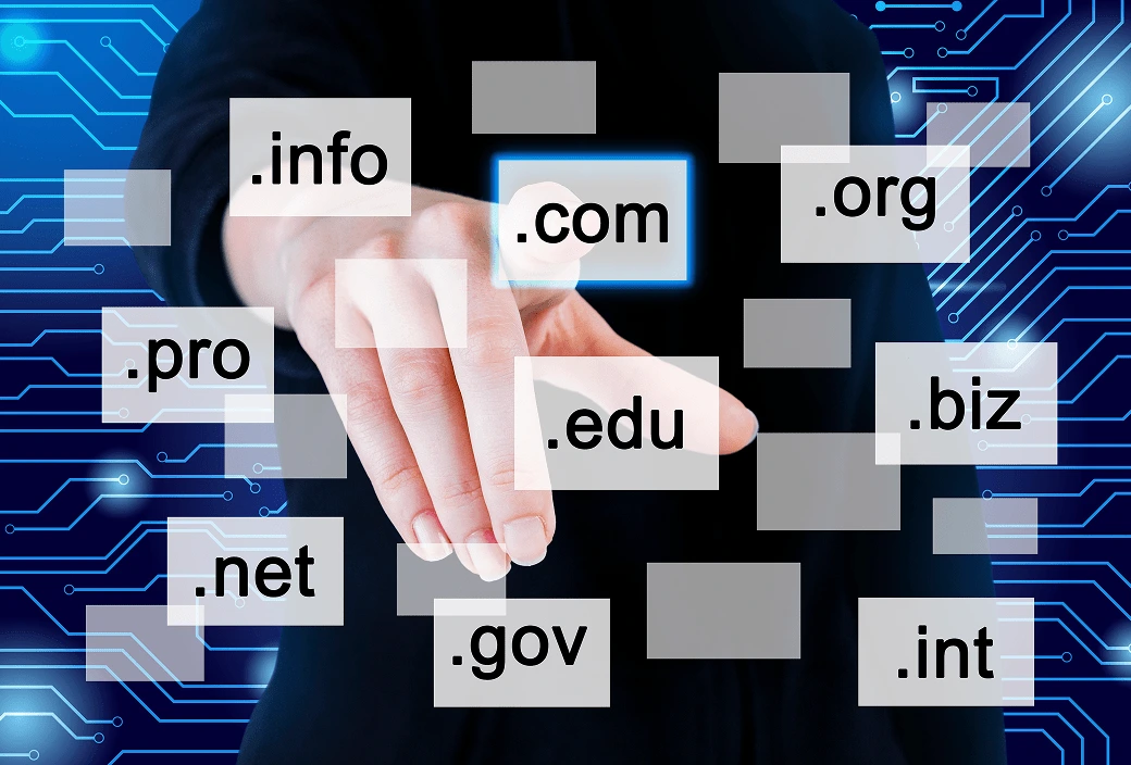 Domain name in address bar