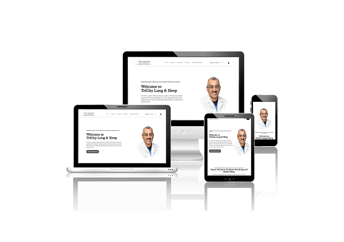 Professional website for TriCity Lung & Sleep with clear patient paths